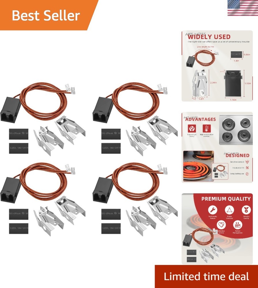 GE Stove Terminal Block Replacement Kit - Easy Install with 4 Essential Parts
