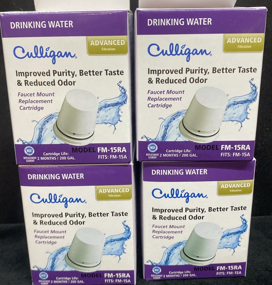 Genuine Culligan FM-15RA Faucet Mount Replacement Water Filter 4-Pack