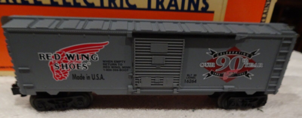 Lionel Trains 16264 Red Wing Shoes 90th Anniversary Box Car . T-3 - W-3