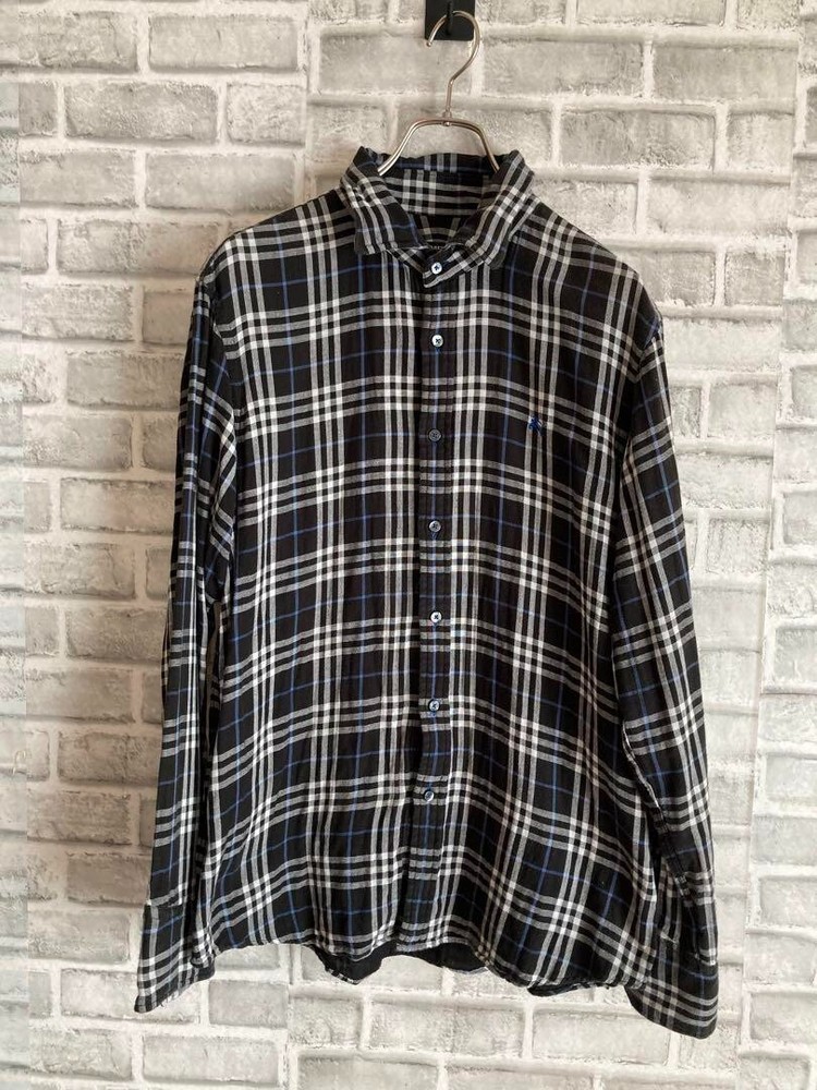Burberry Black Label Long Sleeve Check Shirt Nova Check Men Size 3/M-L Used