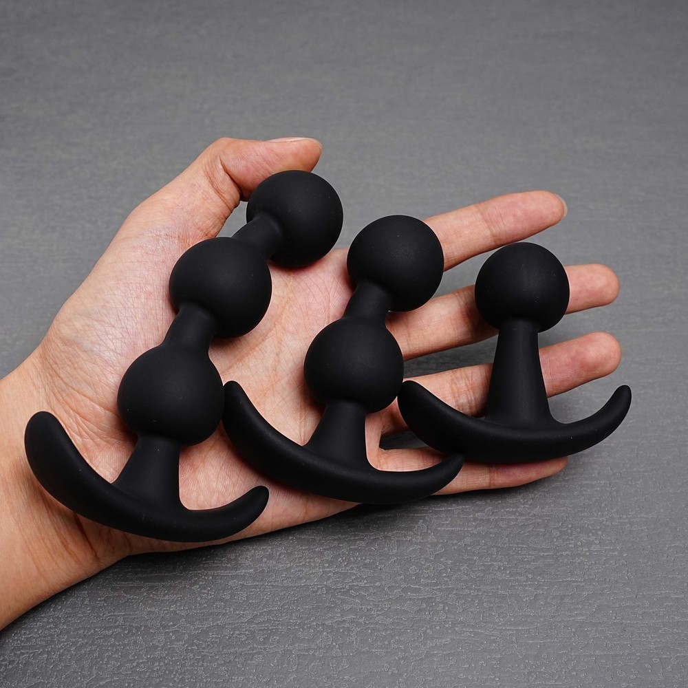 Anal Beads Butt Plug Massager Prostate Stimulator Silicone Sex Toys Women Men US