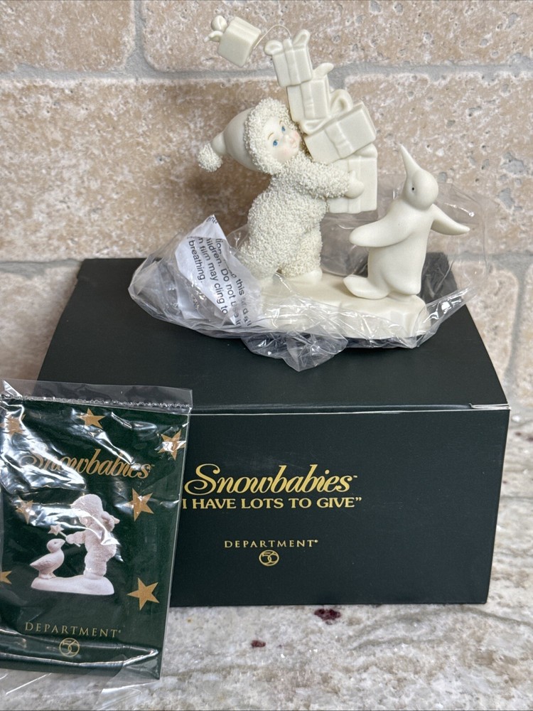 Dept 56 Snowbabies I Have Lots to Give penguin figurine new in box with tag