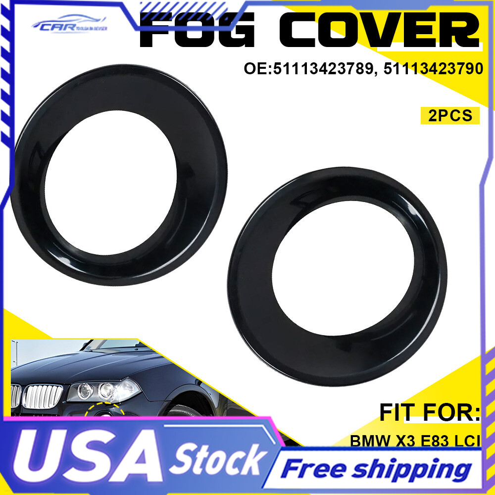 BMW X3 E83 2007-2010 Front Fog Light Bezel Cover Trim Pair