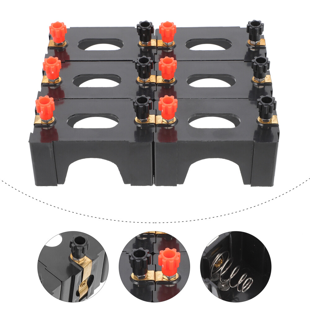 6pcs Battery Holder Tandem Battery Holder Electricity Basic Teaching Tool