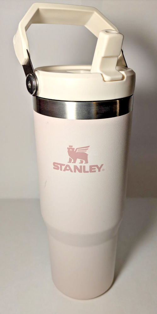 Stanley 30 oz Iceflow Flip Straw Tumbler - Rose Quartz - For Cold or Hot Beverag