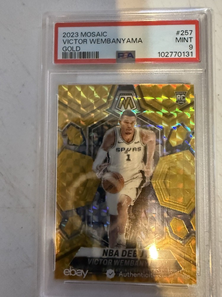 2023-24 NBA Debut Victor Wembanyama #257 Gold Mosaic Prizm /10 (RC) pop 3🔥