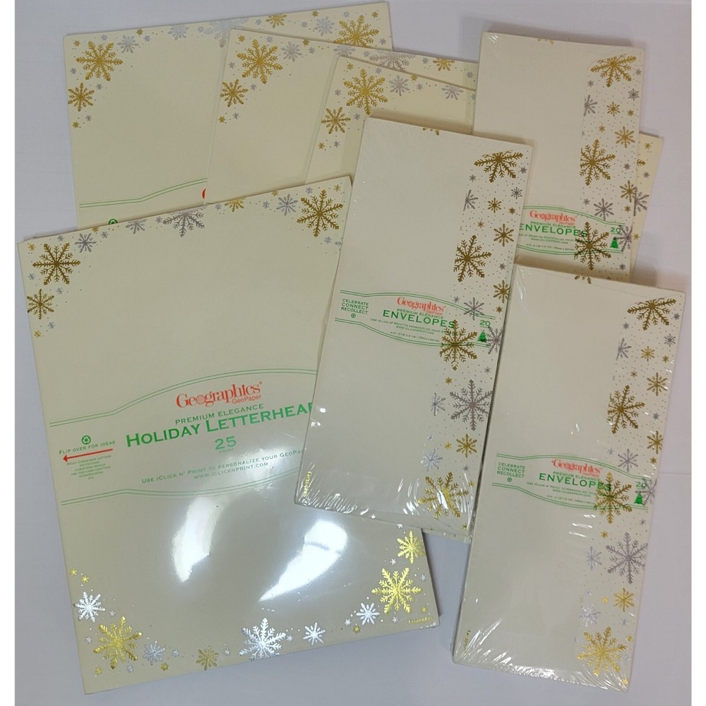 Geographics Premium Elegance Holiday Letterhead 8.5x11 25 Sheets  