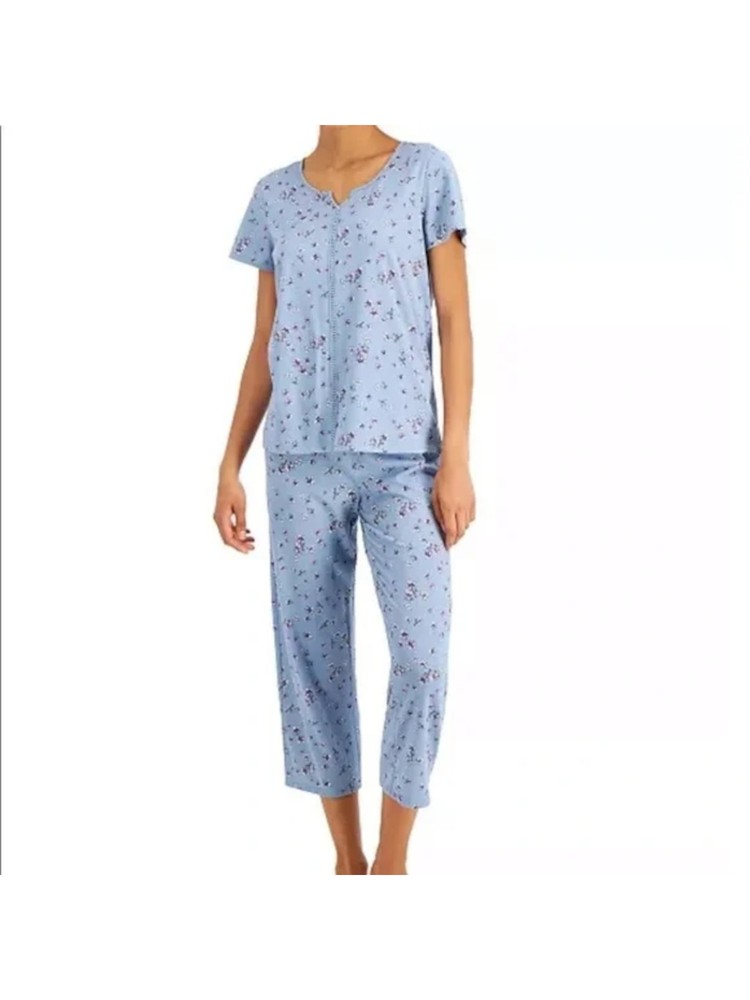 CHARTER CLUB Intimates Blue Floral Sleepwear Sleep Pants XXL