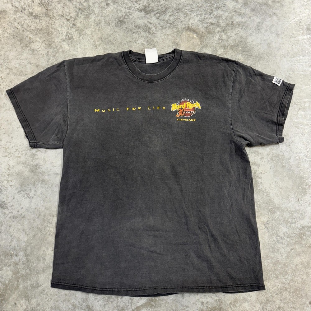 Vintage Hard Rock Cafe Shirt Tee Mens Large 30 Years Cleveland World Tour 00s
