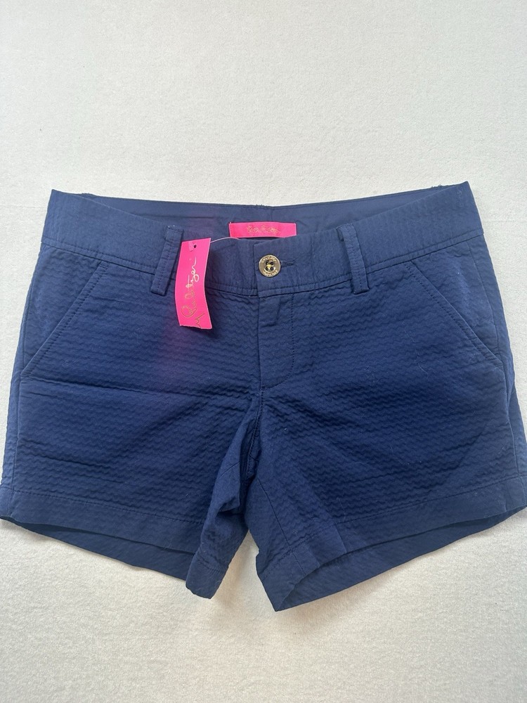 Lilly Pulitzer Callahan Shorts Women’s Size 2 Blue NWT Stretch Cotton  Resort