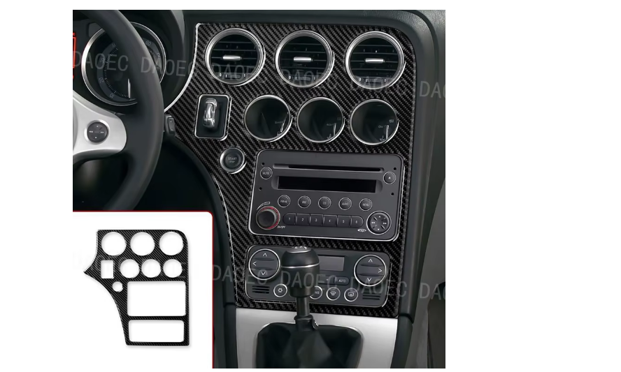 Car CD Panel Sticker Carbon Fiber Trim For Alfa 159 Brera Spider 2004-2011 carbo