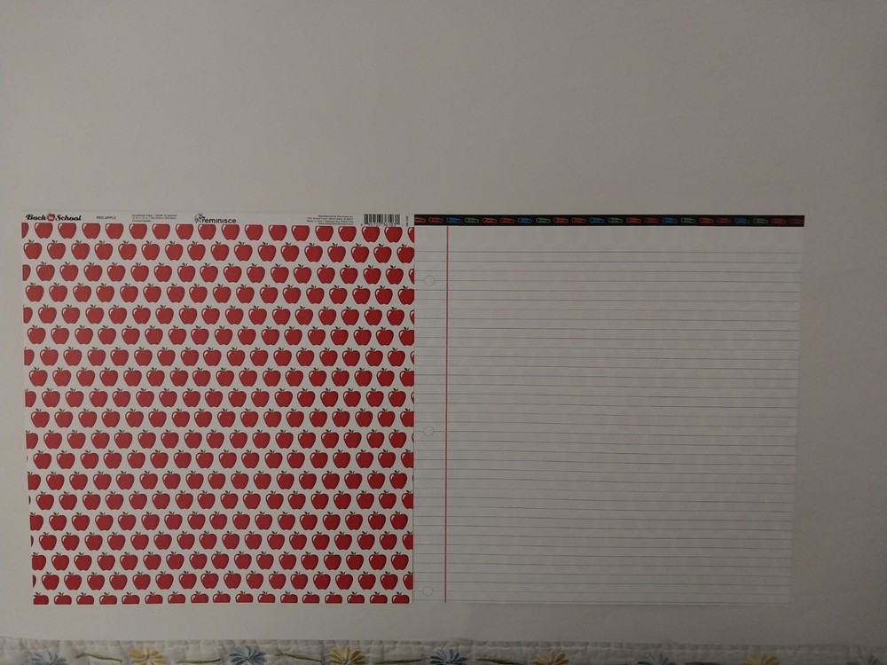 Reminisce Back To School Red Apple Paper-image
