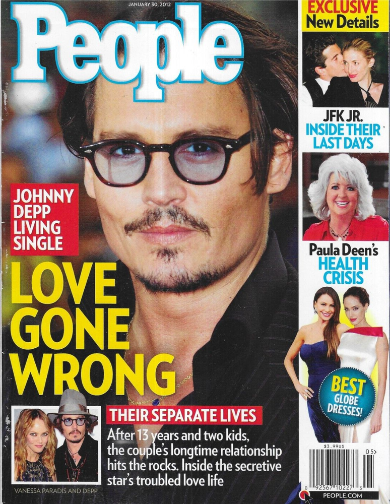 Johnny Depp People Magazine JFK Jr. Paula Deen Golden Globe Best Dressed 2012