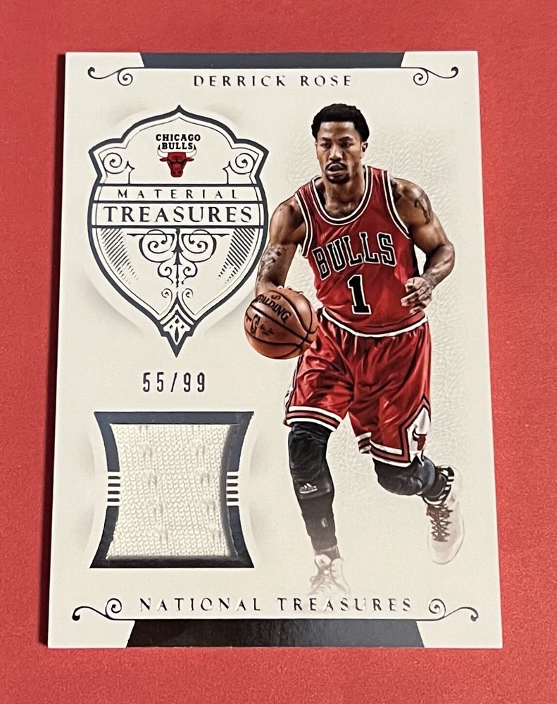 2014-15 National Treasures-Material Treasures Derrick Rose /99 Game Worn Bulls 1