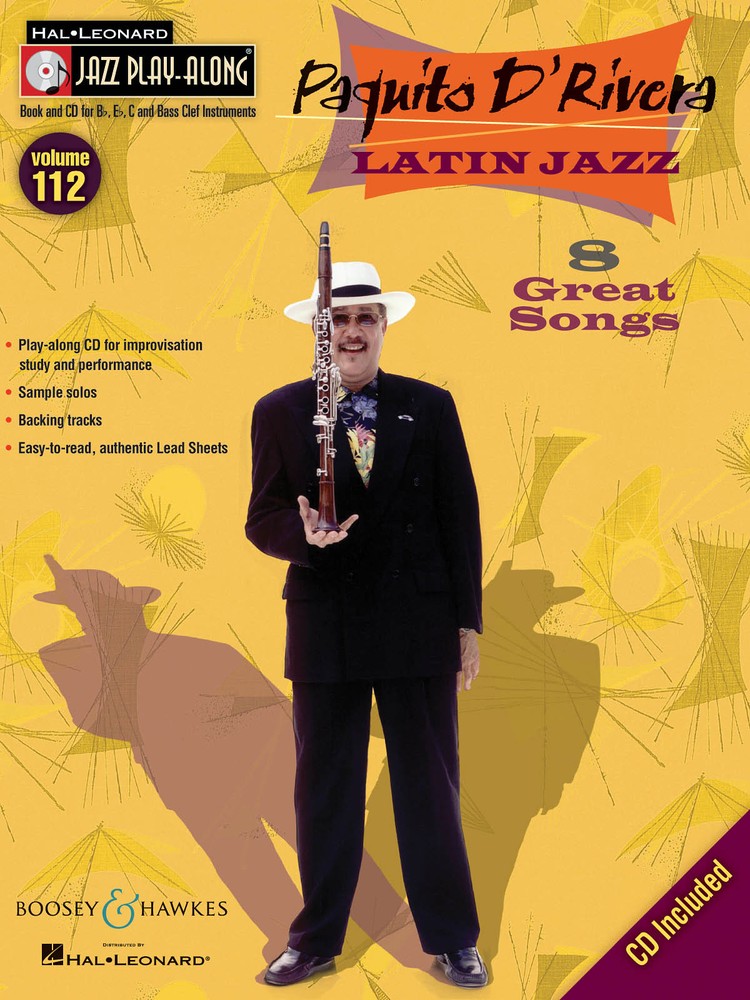 Paquito D'Rivera Latin Jazz Play-Along Vol 112 Bb Eb C BC Sheet Music Book CD
