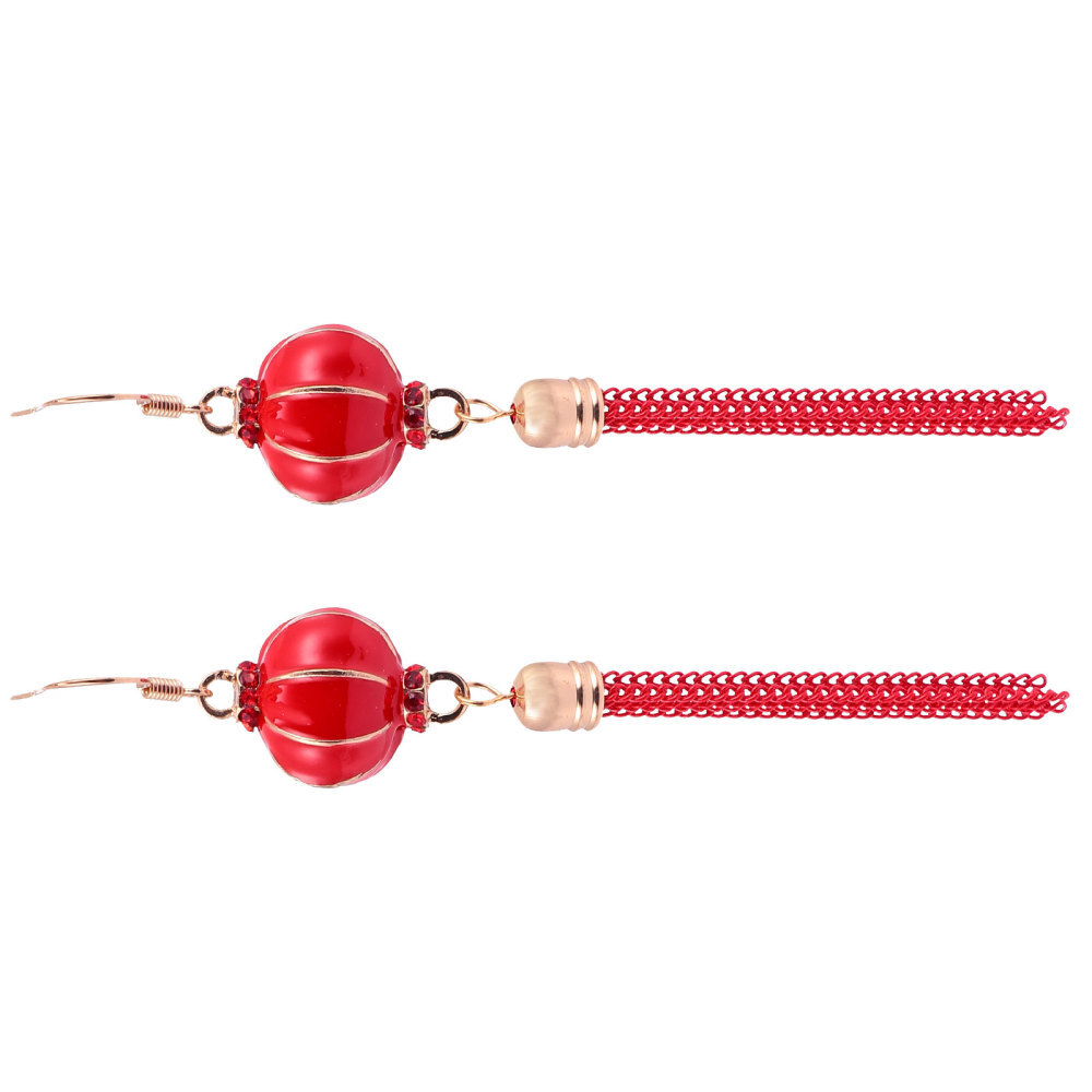 Style Fan Pendant Earrings Lantern Gift for Family and Friends