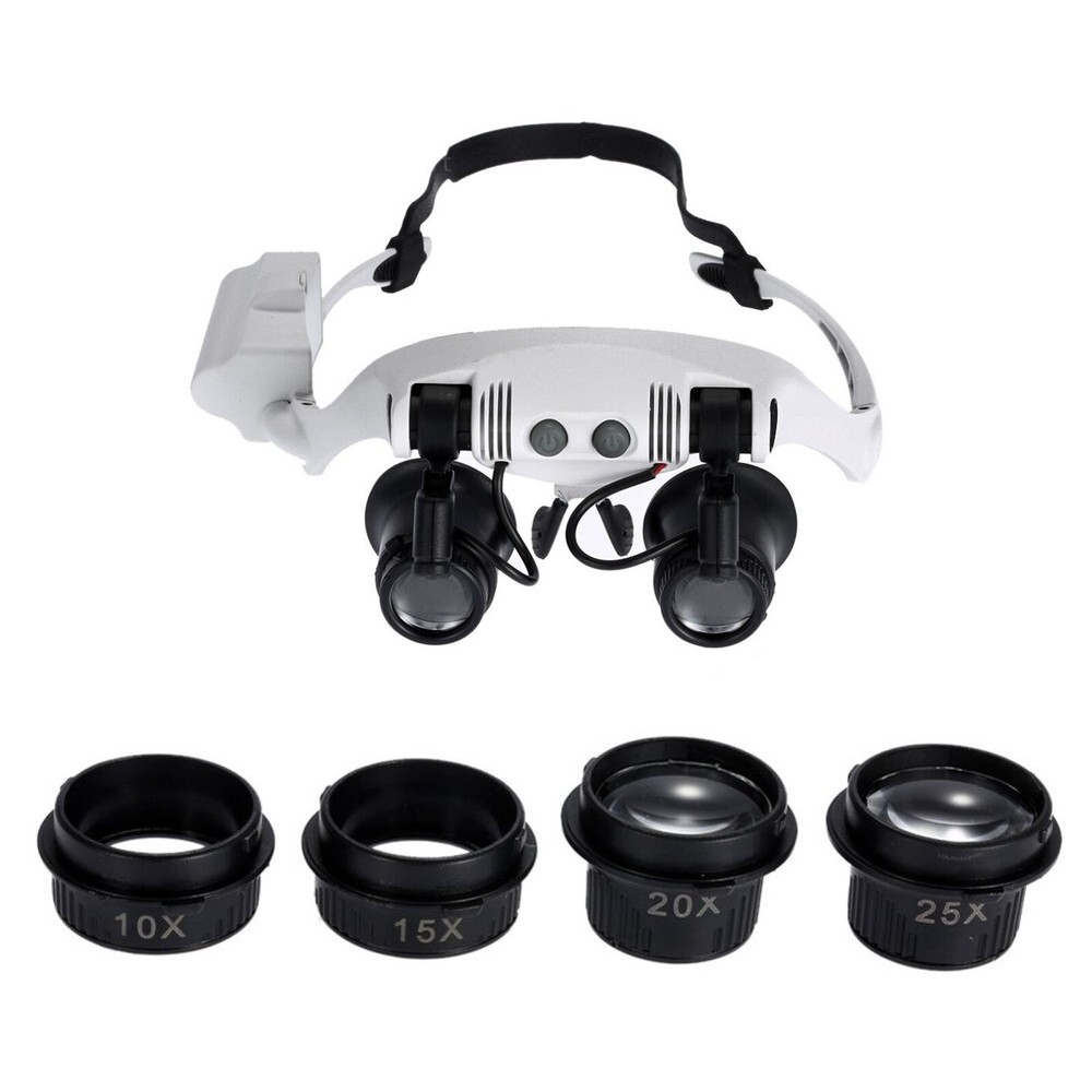 LED Magnifying Glasses with 8 Lenses for Jewelry Watch Repair and Precision Work-image