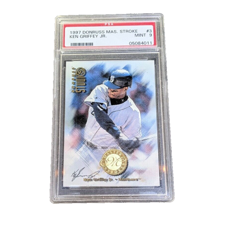 1997 Donruss Studio - Master Strokes #3 Ken Griffey Jr /2000 PSA 9 MINT