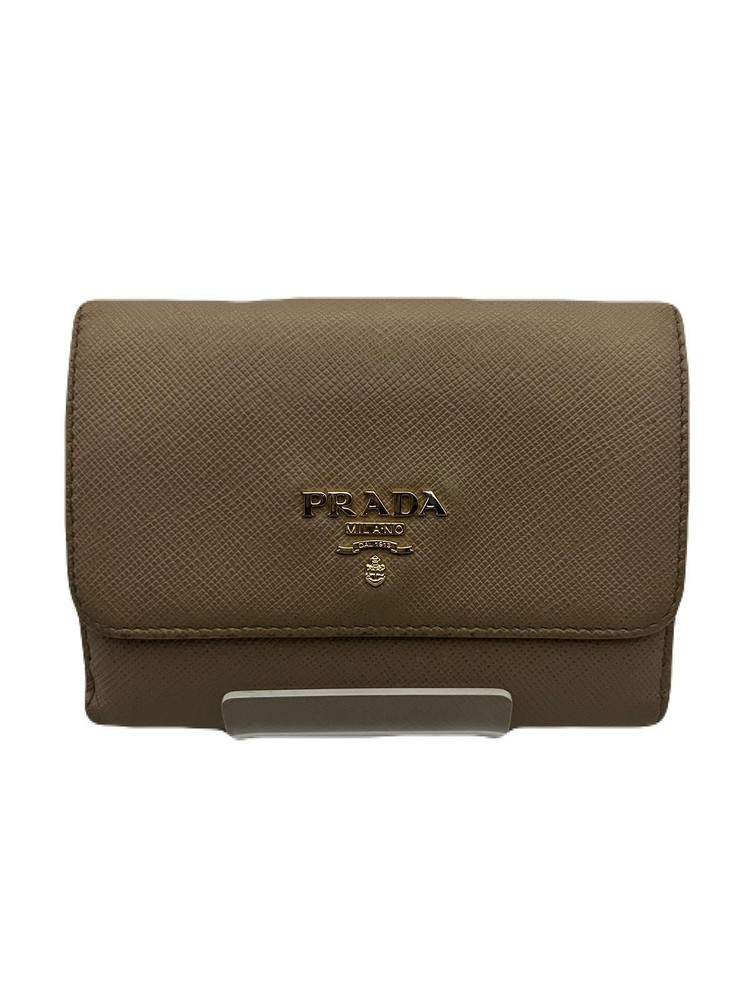 Prada Leather Beige Wallet Pre-Owned Model E1129-64