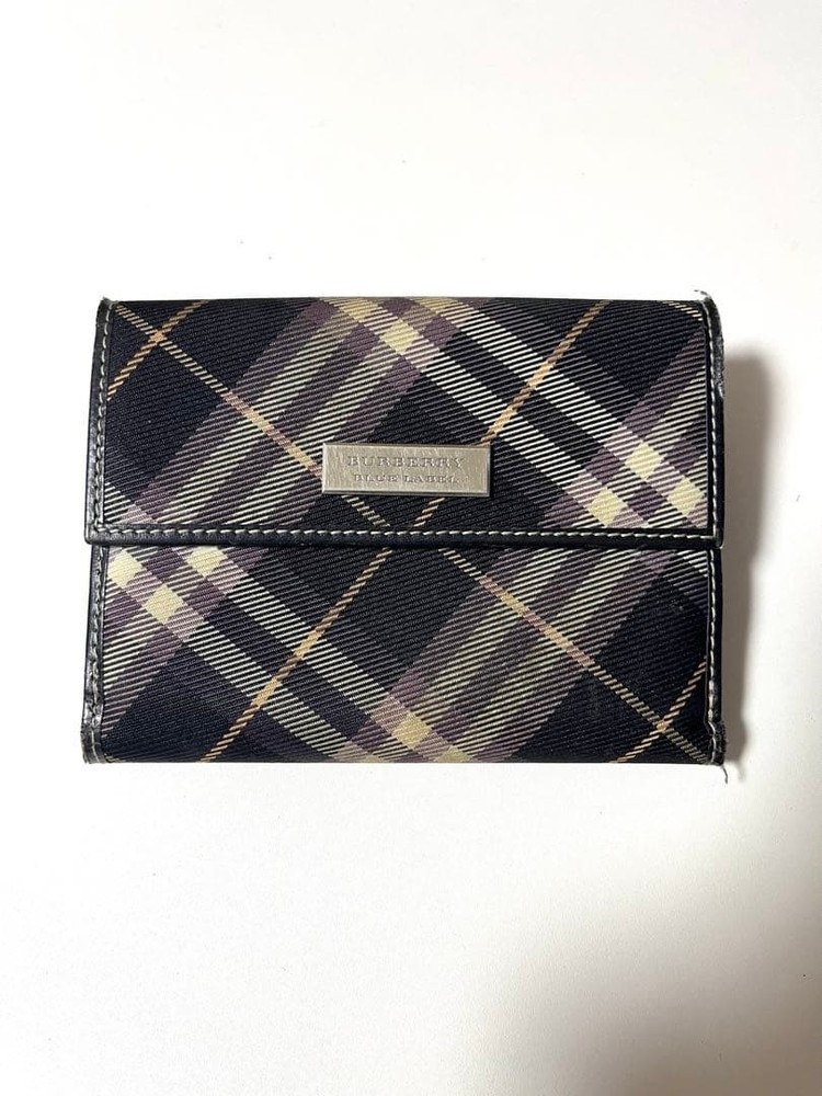 Burberry Blue Label Check Compact Wallet Trifold Nova Check Ladies Japan