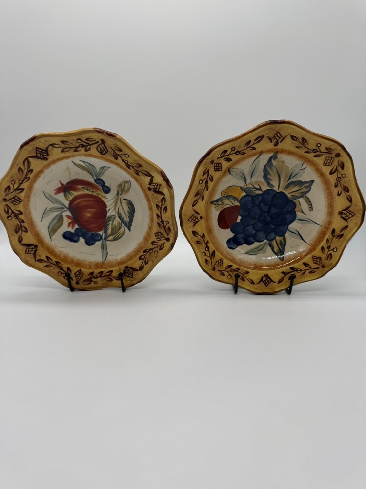 (2) Certified International Tuscan Fruit Bowls 9in Pamela Gladding Bowls