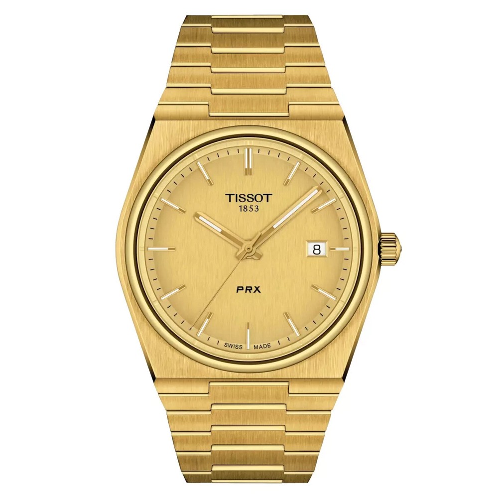 TISSOT PRX 40mm Men's Watch Champagne Dial Yellow Gold T137.410.33.021.00