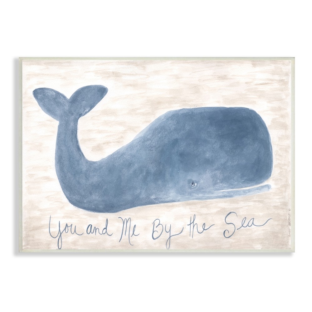 Stupell You Me By Sea Quote Nautical Traditional Blue Whale