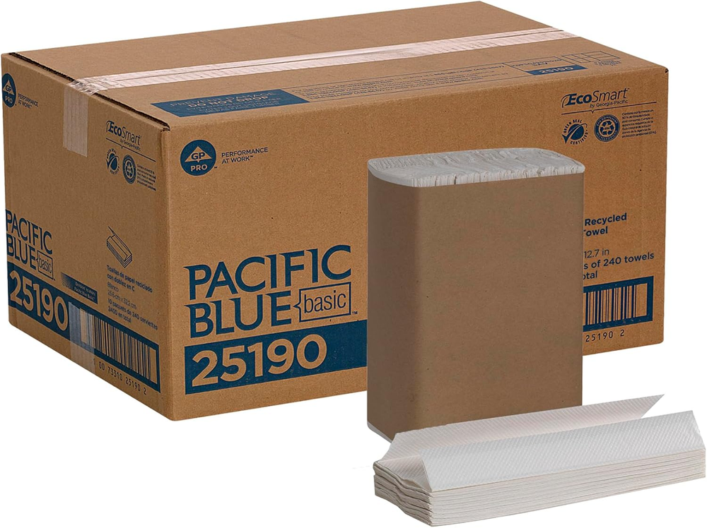 Pacific Blue Basic C-Fold Recycled Paper Towels (Previously Branded Envision) by