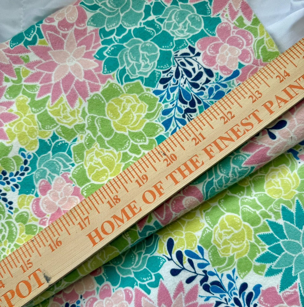 Flannel Fabric By The Yard Super Snuggle Joann Colorful Succulent Print Flannel