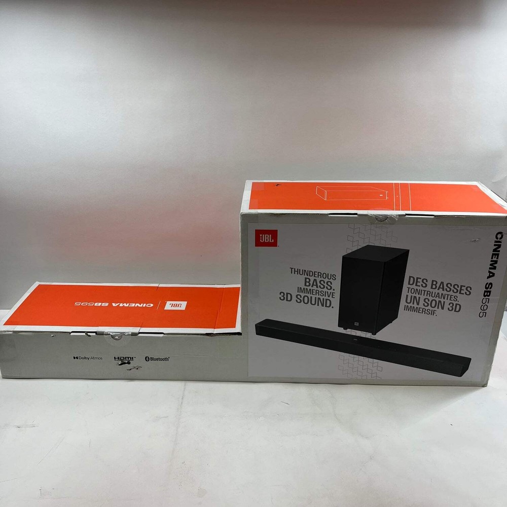 New JBL Cinema SB595 True Wireless Soundbar System Black