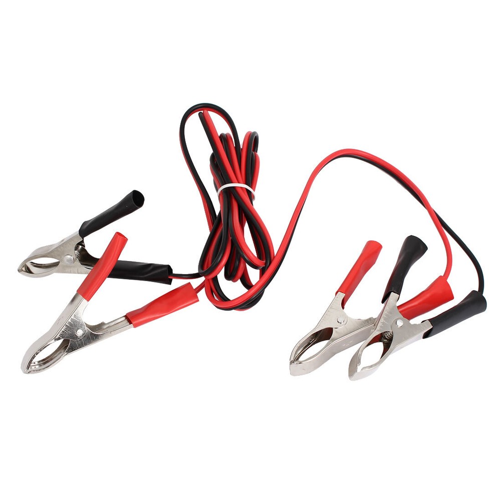 Double-Ended Insulated Alligator Clip Battery Test Lead Cable Connector-image