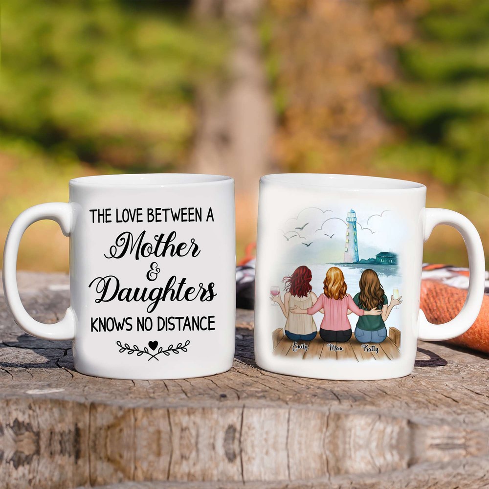 Taza personalizada mamá hija El amor entre madre e hija sabe que no