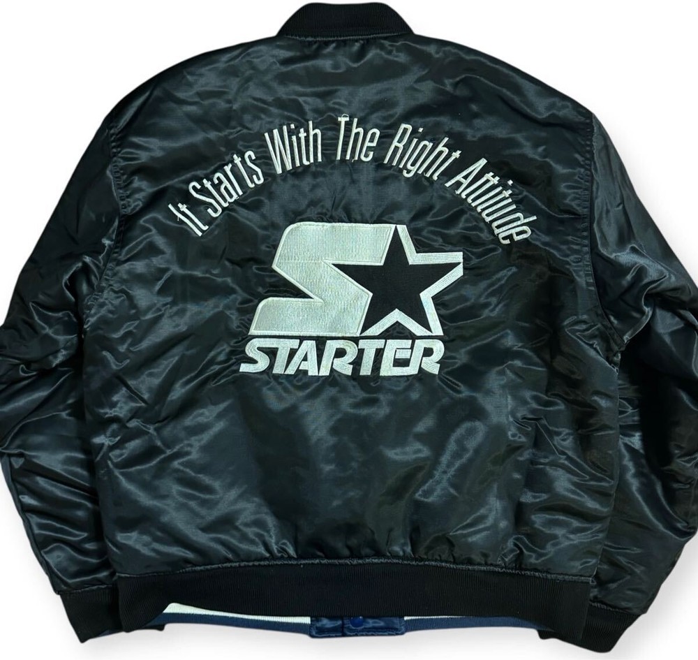 Starter 90s Yankees Reversible Satin Baseball Jacket, Back Logo, Rare