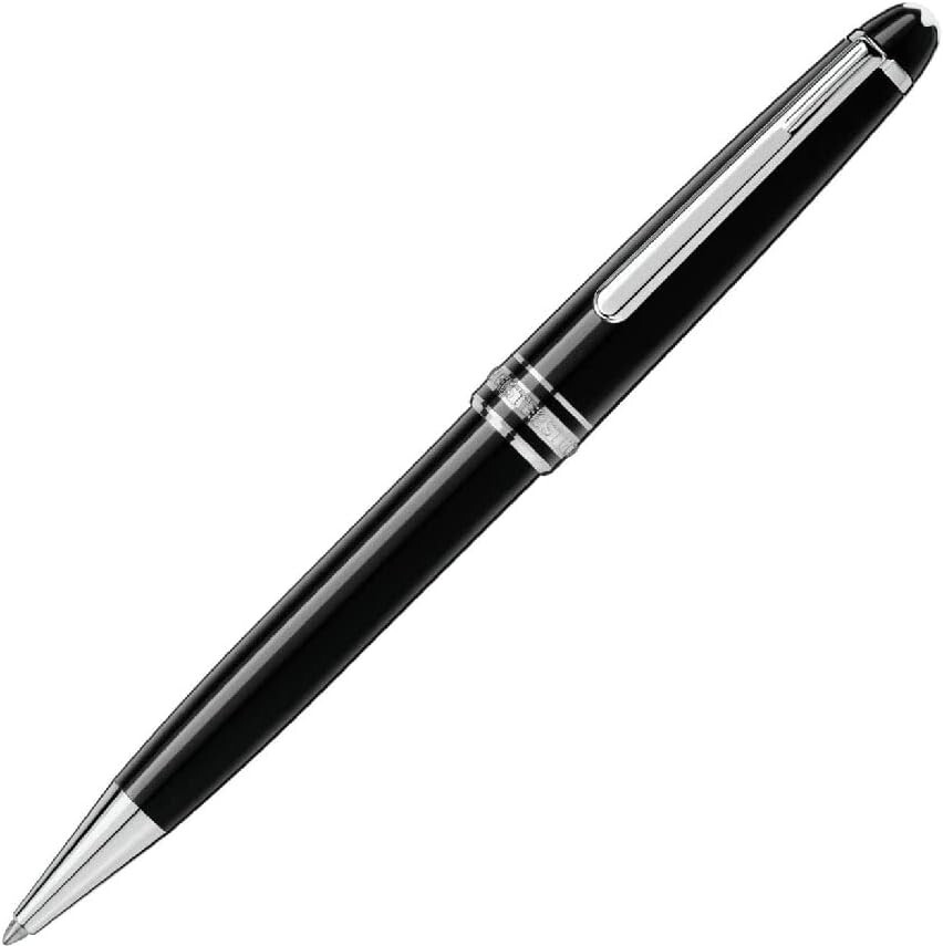 MontBlanc Meisterstuck Platinum Classique Ballpoint Pen 164 with Premium Leather Case