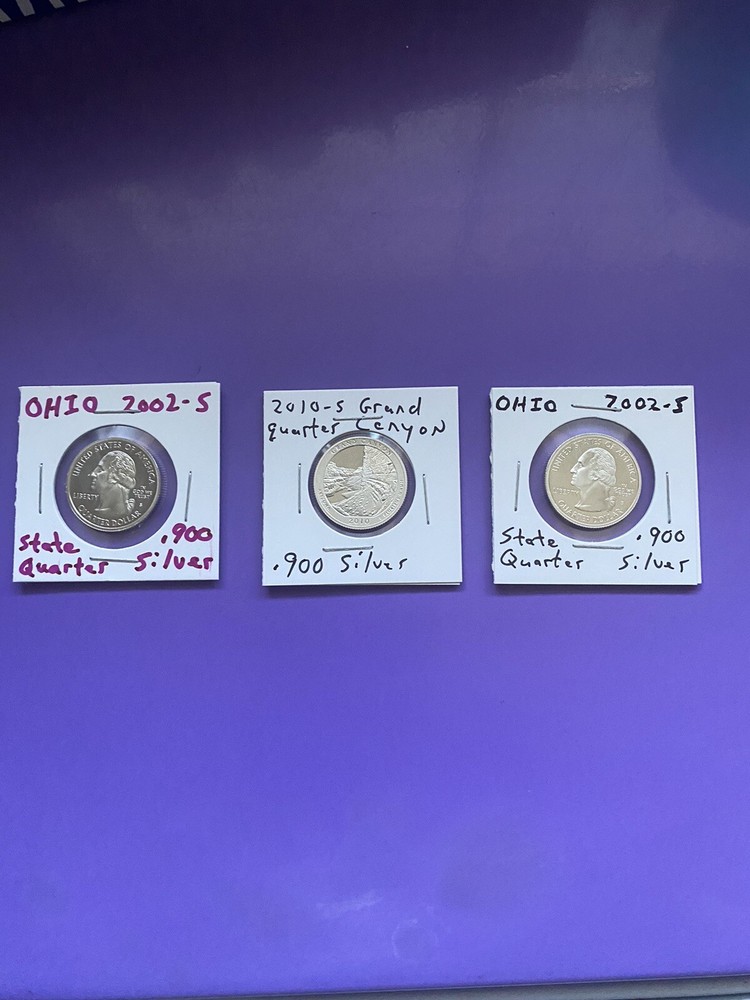 (3) .900 Silver Quarters Proof Like