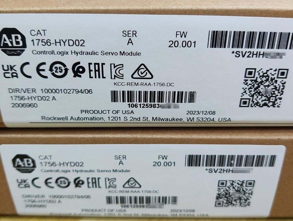 Allen-Bradley 1756-HYD02 AB ControlLogix Hydraulic Servo PLC Module Series A