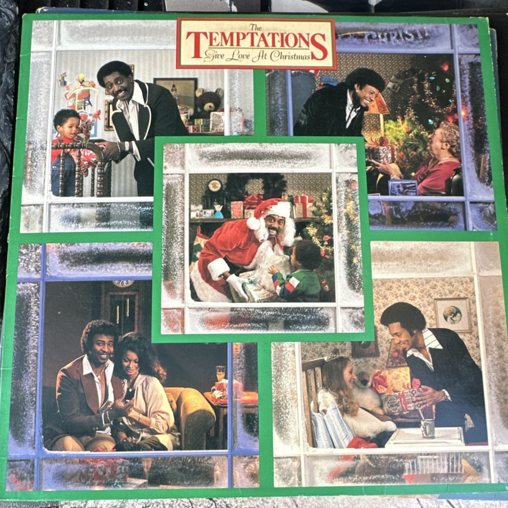The Temptations Give Love At Christmas LP Vinyl Motown 1980 Soul Holiday