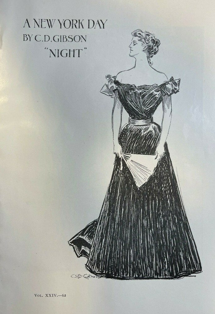 1898 C. D. Gibson Illustrations A New York Day Night