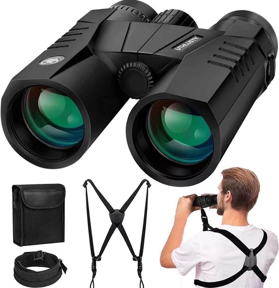 Uthlusty 12X42 HD Binoculars for Adults with Harness Strap Professional High