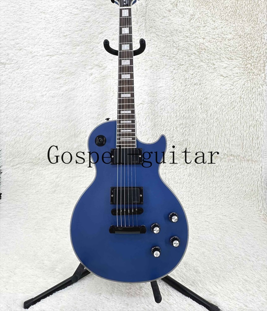 Brand New Blue 6-Strings Electric Guitar Red Button Chrome Hardware In Stock