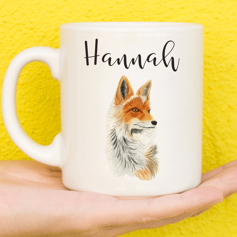 Fox Mug Personalised Fox Gifts For Fox Lovers Gifts For Women Girls Gifts For