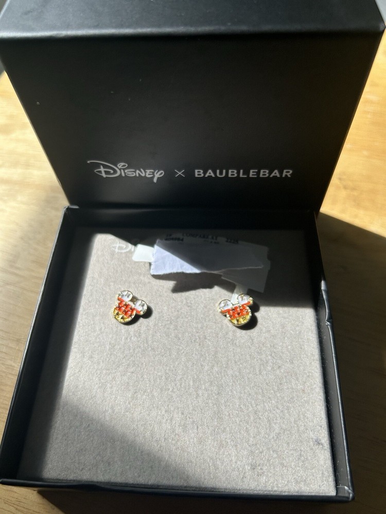 Disney Baublebar Mickey Mouse Candy Corn Halloween Earrings NEW