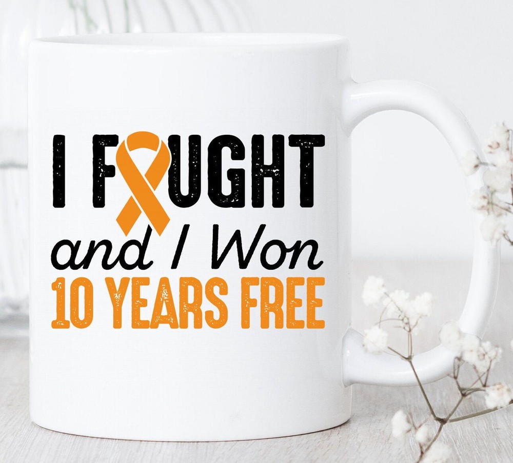 10-Year Kidney Cancer Survivor Celebration Mug Cancer-Free Warrior  