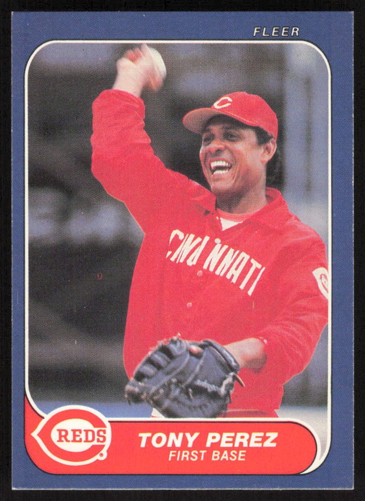 1986 Fleer #186 Tony Perez