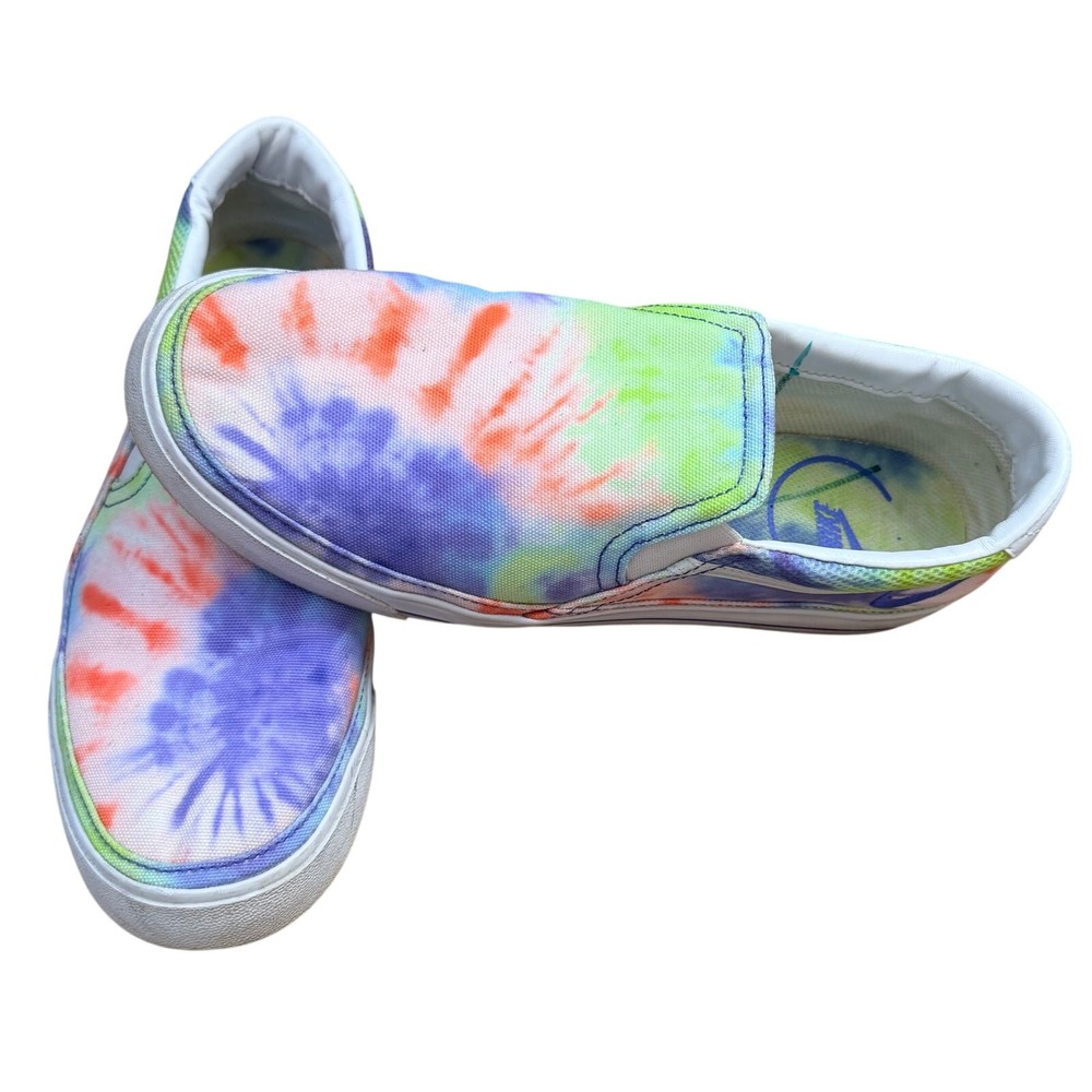 Nike Tie-Dye Slip-On Sneakers Purple Green Red Size 9
