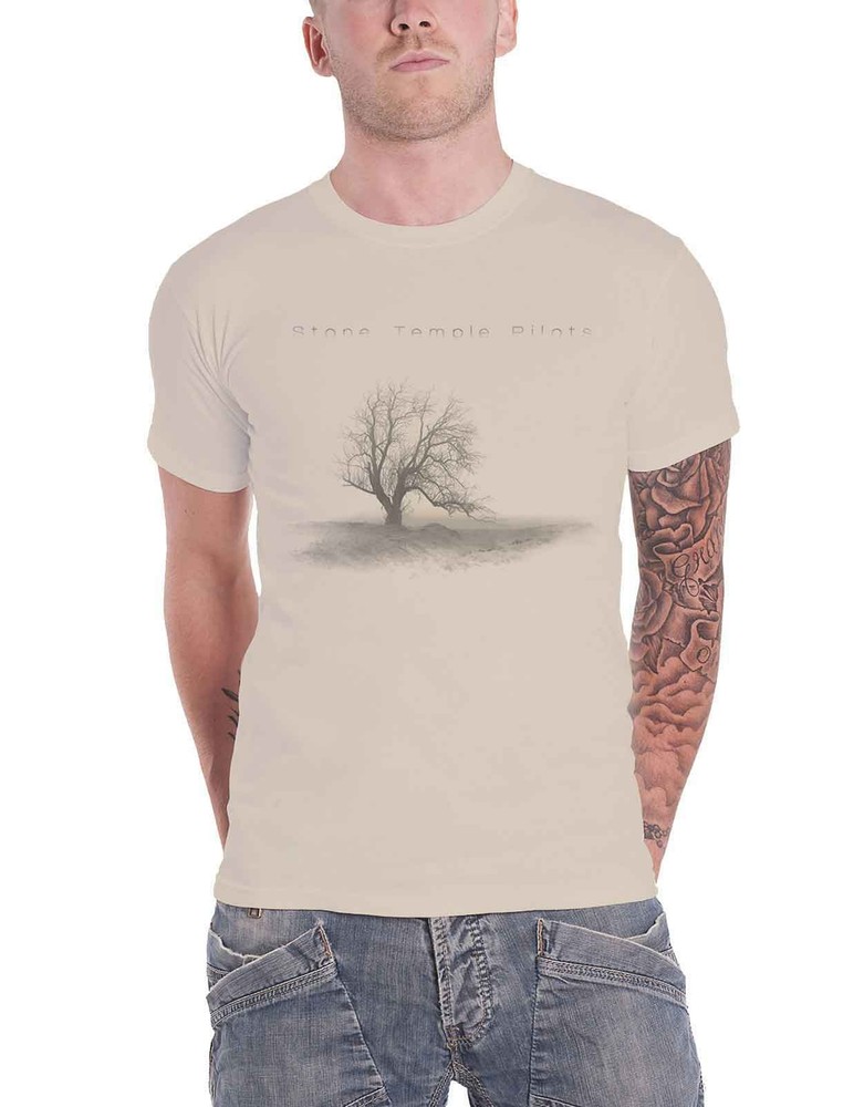 Stone Temple Pilots Official Perida Tree Logo Men's T-Shirt Natural Fit