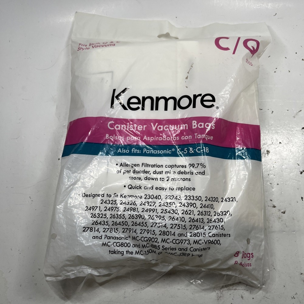 Genuine Kenmore Canister Vacuum Bags CQ 50104 5055 8-Pack New OEM
