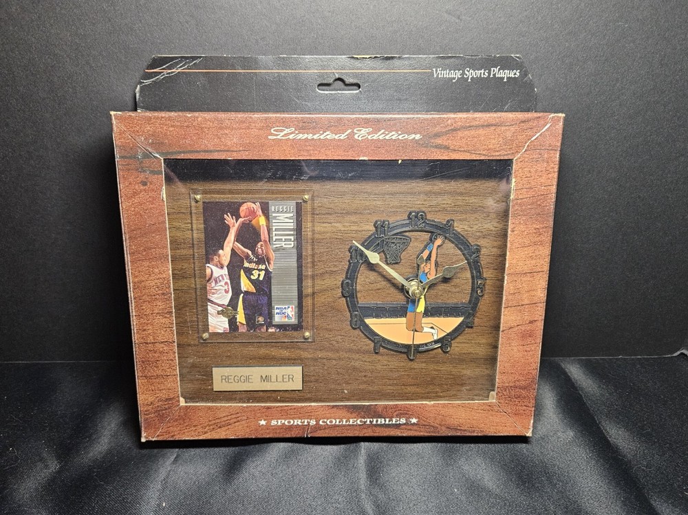 Reggie Miller RARE/Vtg 1993 Authentic COLLECTOR'S EDITION Clock NIB