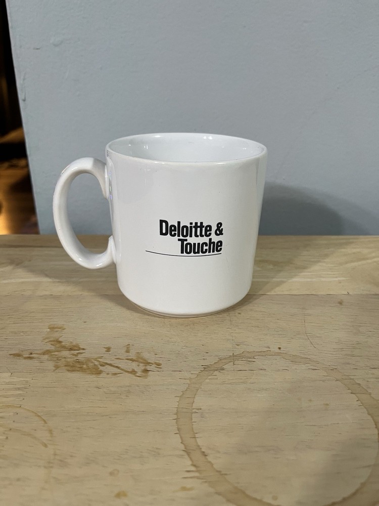 Deloitte & Touche White Coffee Tea Cup Mug Made In England