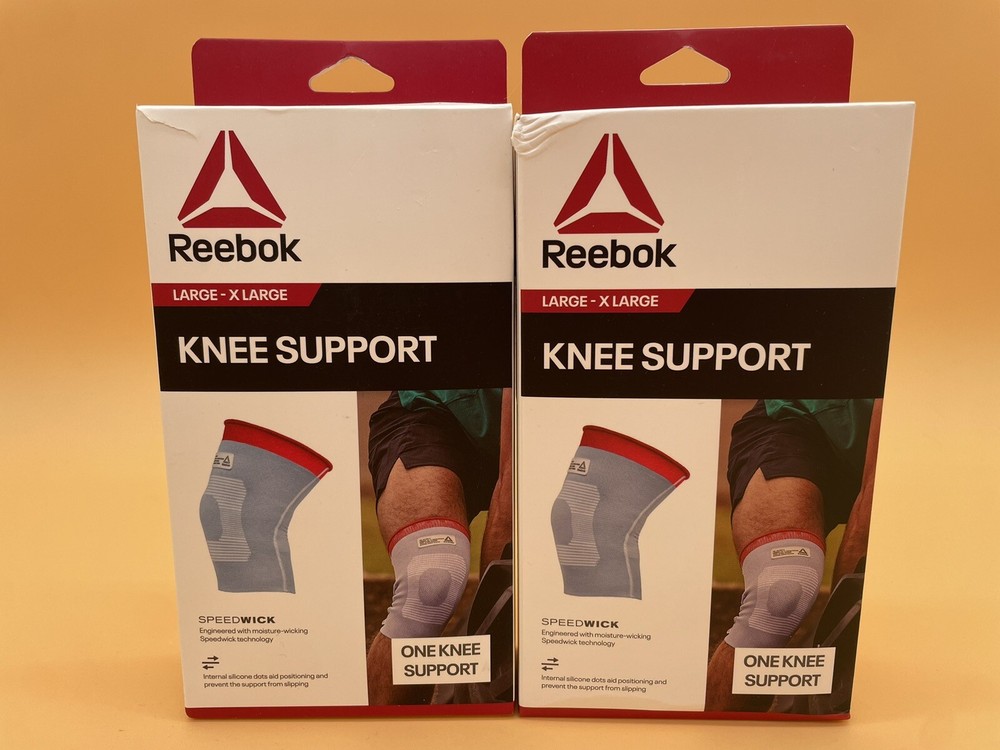 Lots Of 2 Reebok Compression Knee Support Speedwick Size L /XL Brand New Grey